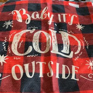 Winter square pillow case sham